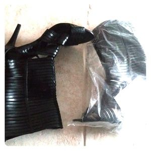 Faux Leather Gladiator Booty 4 inch heel Sz 10